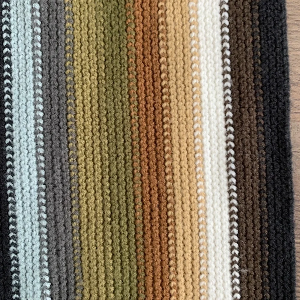Striped Multicolor Knit Scarf